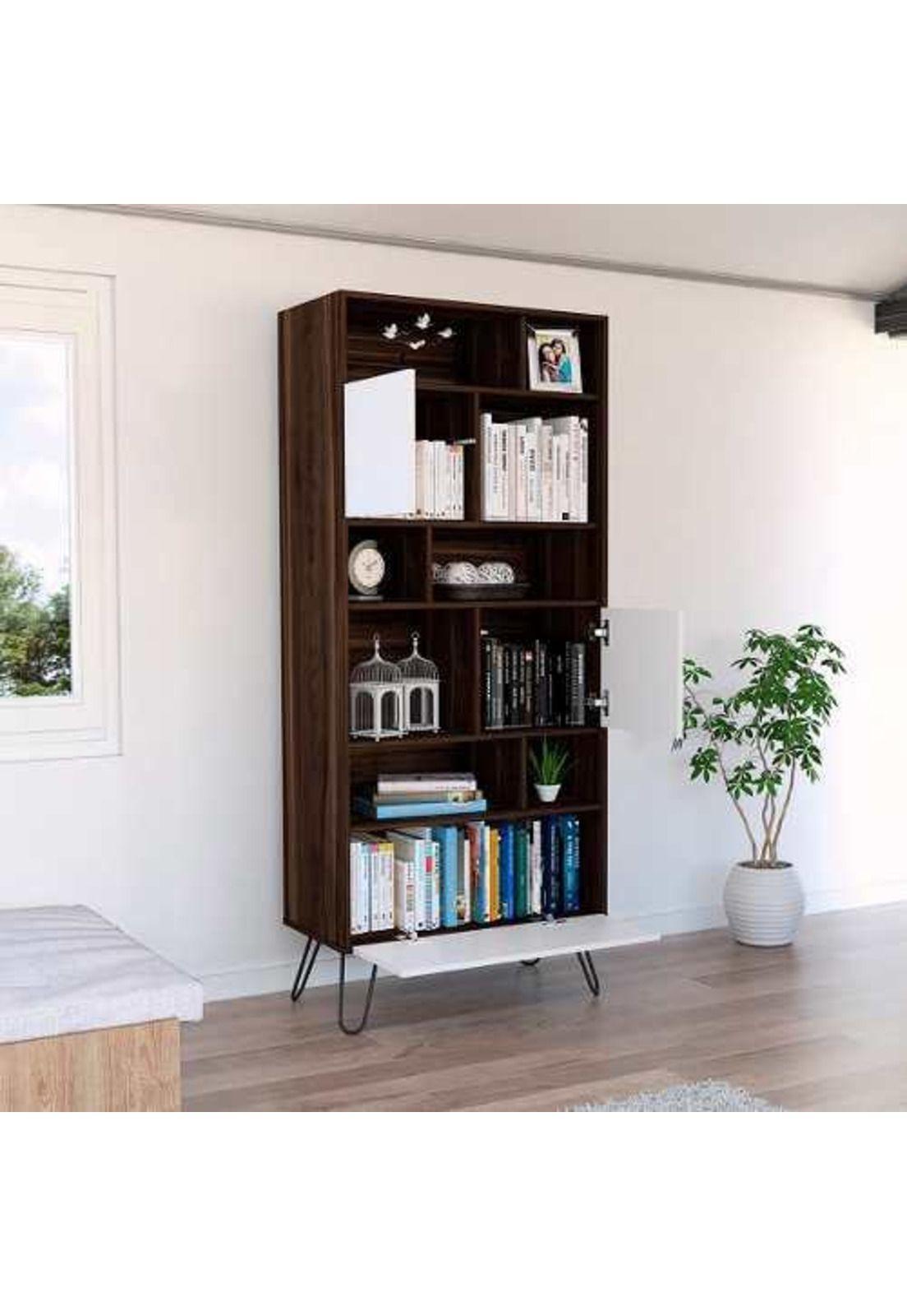 Biblioteca Habano/blanco 171x72x39cm - Tuhome-4
