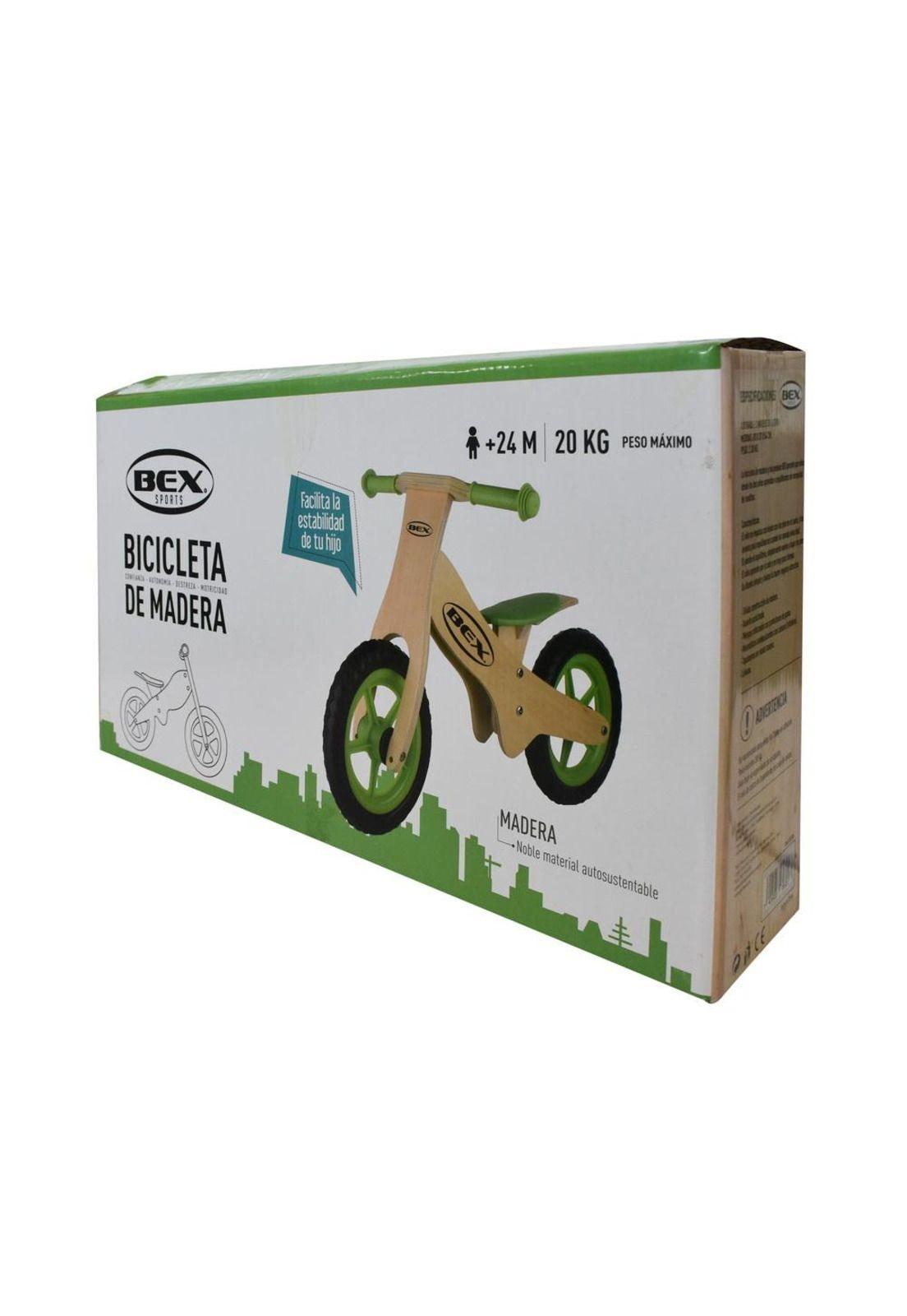 BICICLETA DE EQUILIBRIO BEX DE MADERA VERDE-4