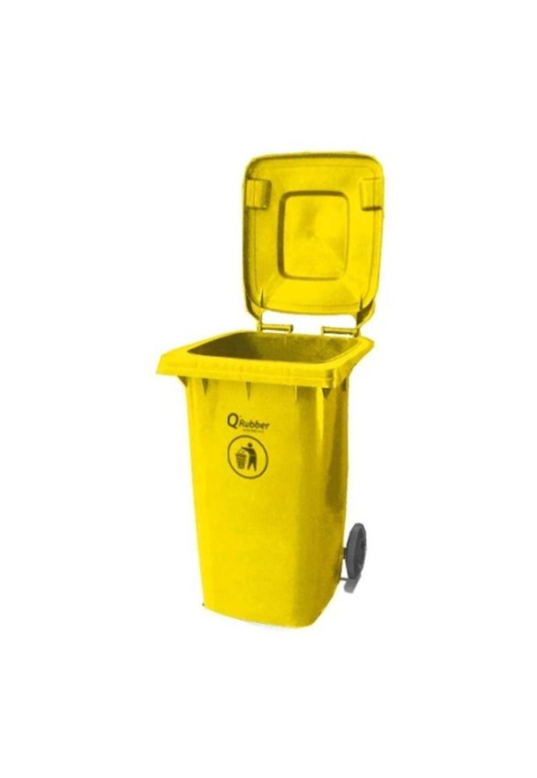 CONTENEDOR BASURA QRUBBBER 240 LTS. AMARILLO-0