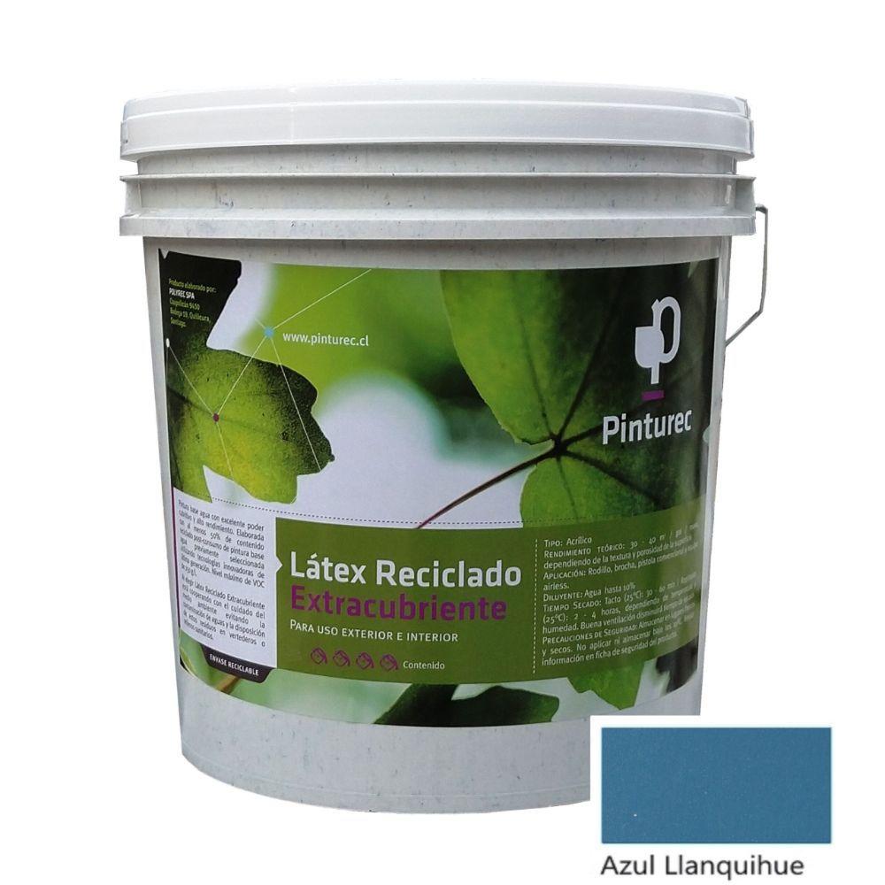 LÁTEX RECICLADO PINTUREC EXTRACUBRIENTE AZUL LLANQUIHUE 4G-0