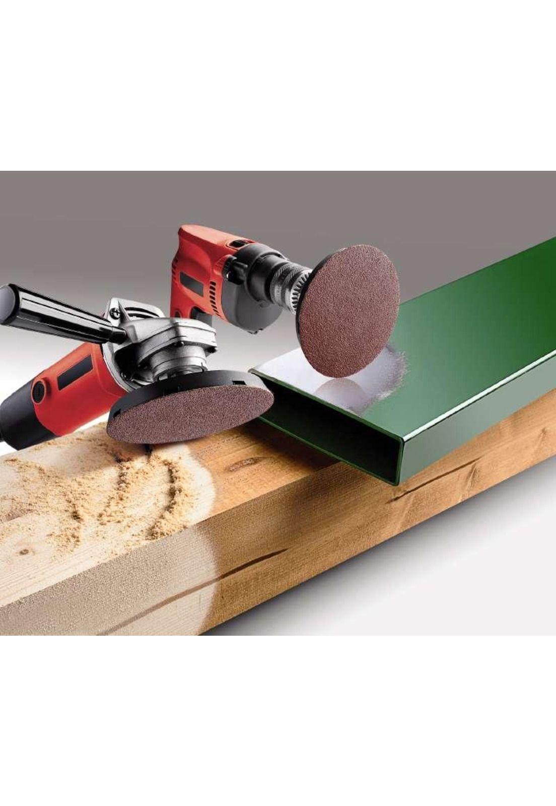 Disco lija con velcro grano 80, 125mm / Rojo oscuro-1