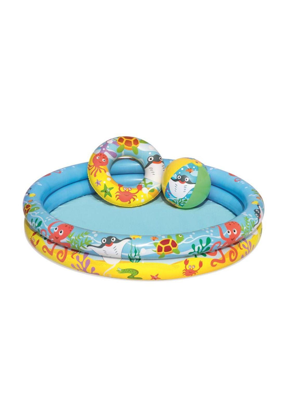 Piscina Inflable 2 anillos con aro y pelota inflable 122 x 20cm - 51124 - Bestway-1