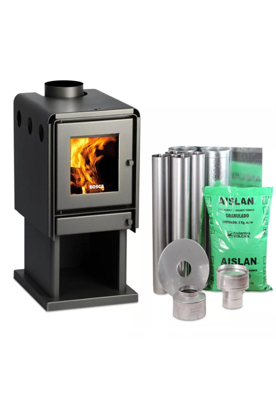 Pack Calefactor a leña Limit 350 + kit de Instalacion Bosca-0