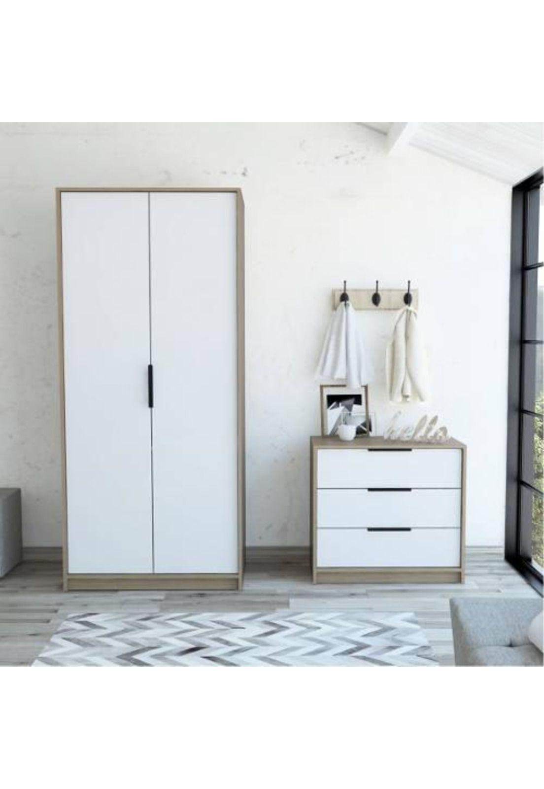 Closet 2 P+comoda 3 Cajones -miel. Tuhome-1