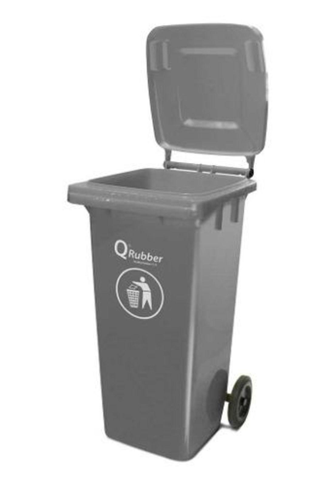 CONTENEDOR BASURA QRUBBBER 120 LTS. GRIS-0