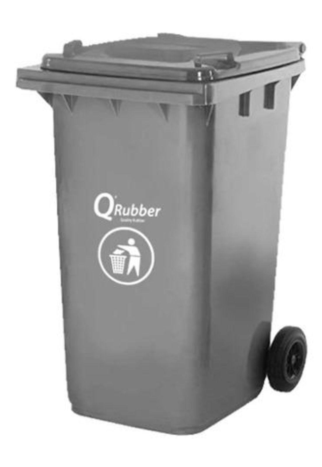 CONTENEDOR BASURA QRUBBBER 360 LTS. GRIS-0