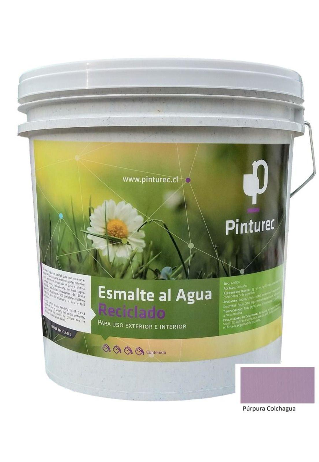 ESMALTE AL AGUA RECICLADO PINTUREC SATINADO PÚRPURA COLCHAGUA 4G-0