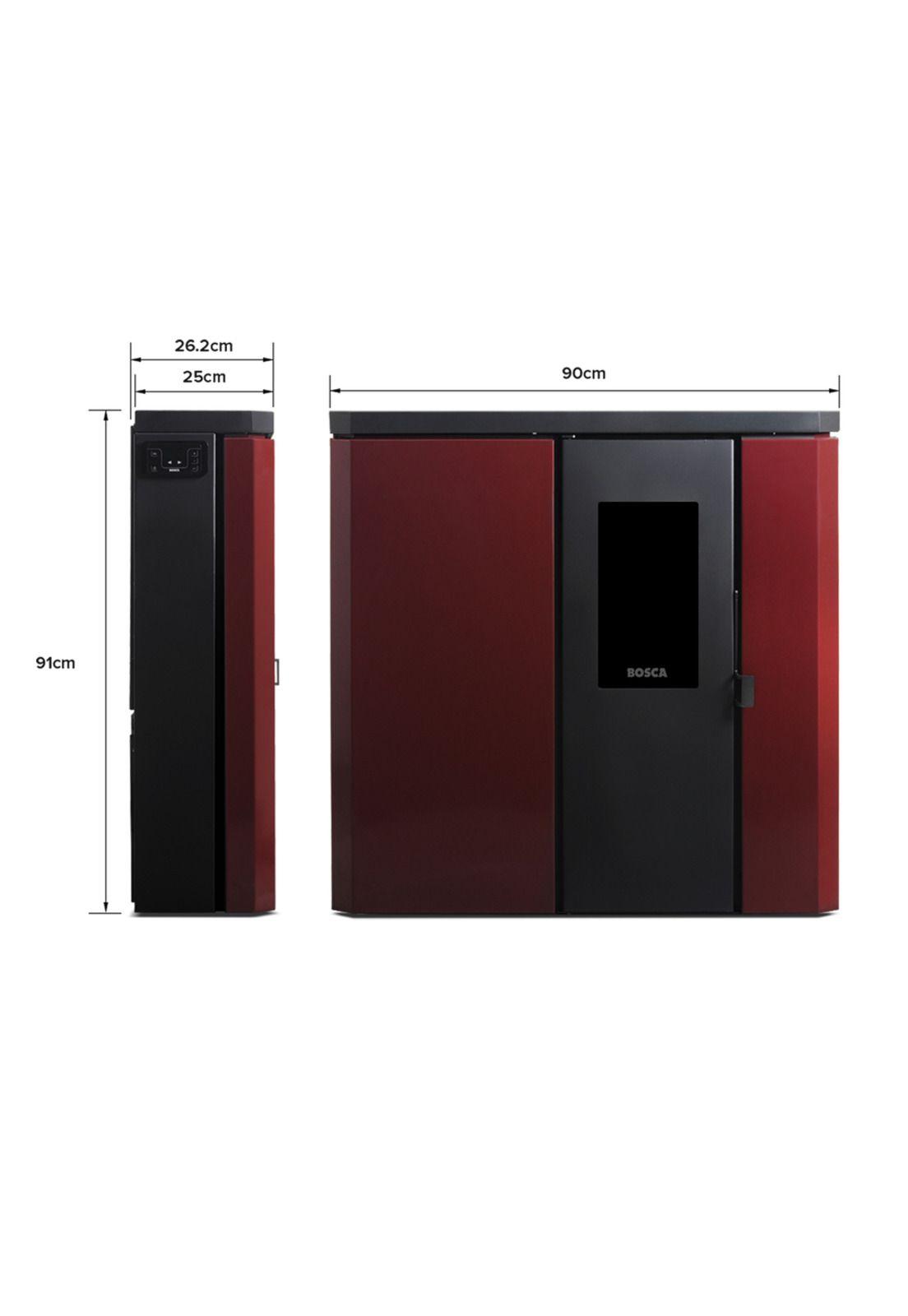 Estufa Pellet Pasillo Black Vision Burdeo Bosca-1