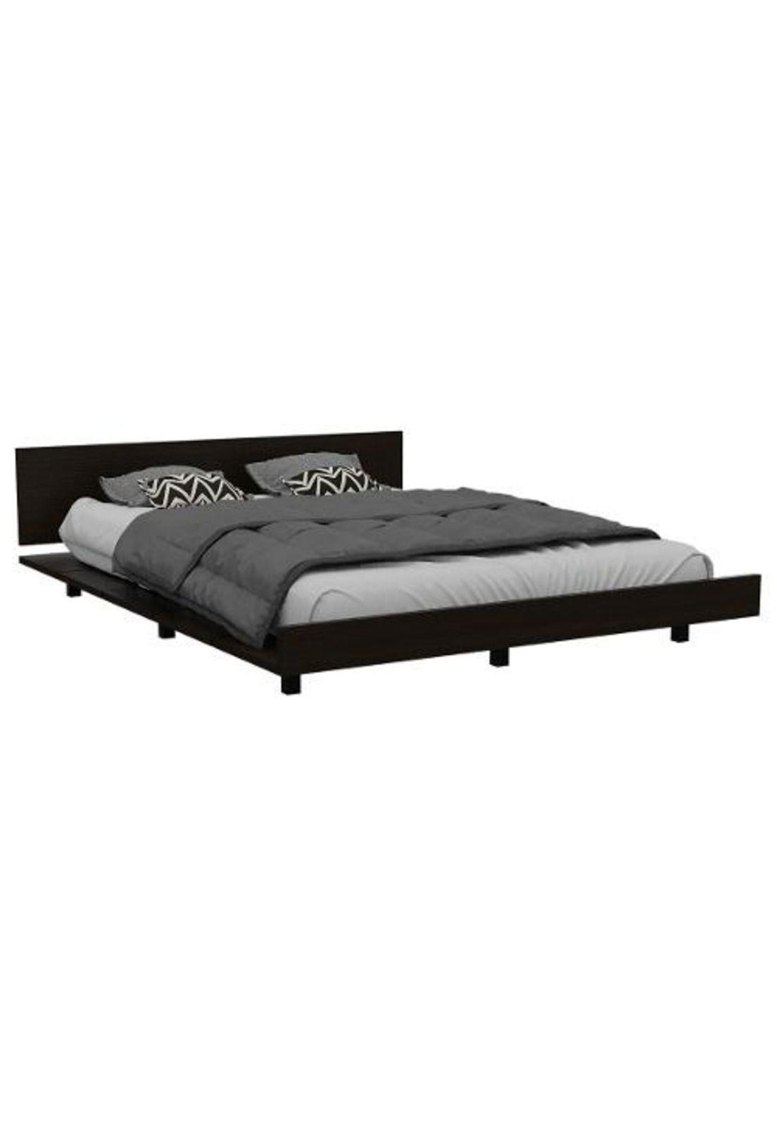 Set De Muebles Cama + Velador + Comoda Cd-kai6 Wengue - Tuhome-1