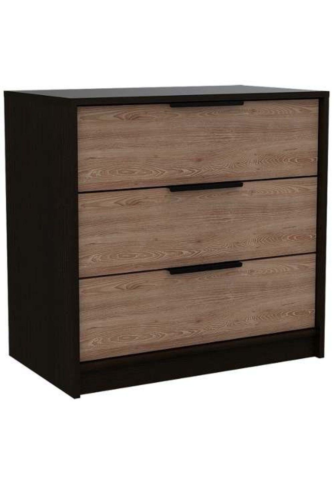 Set De Muebles Cama + Velador + Comoda Cd-kai6 Wengue - Tuhome-3