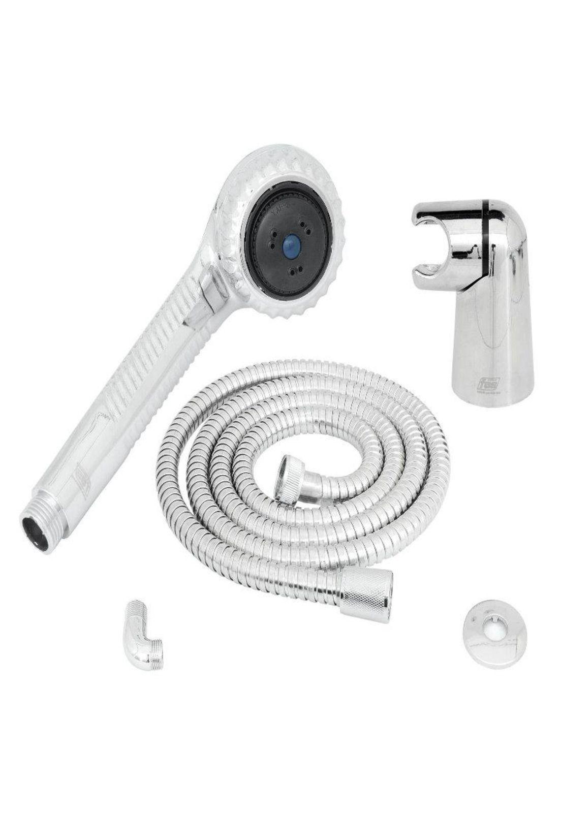 Set Ducha Teléfono Mango 3 Funciones, Soporte, Codo Y Flexible 1.75 Mts.-0