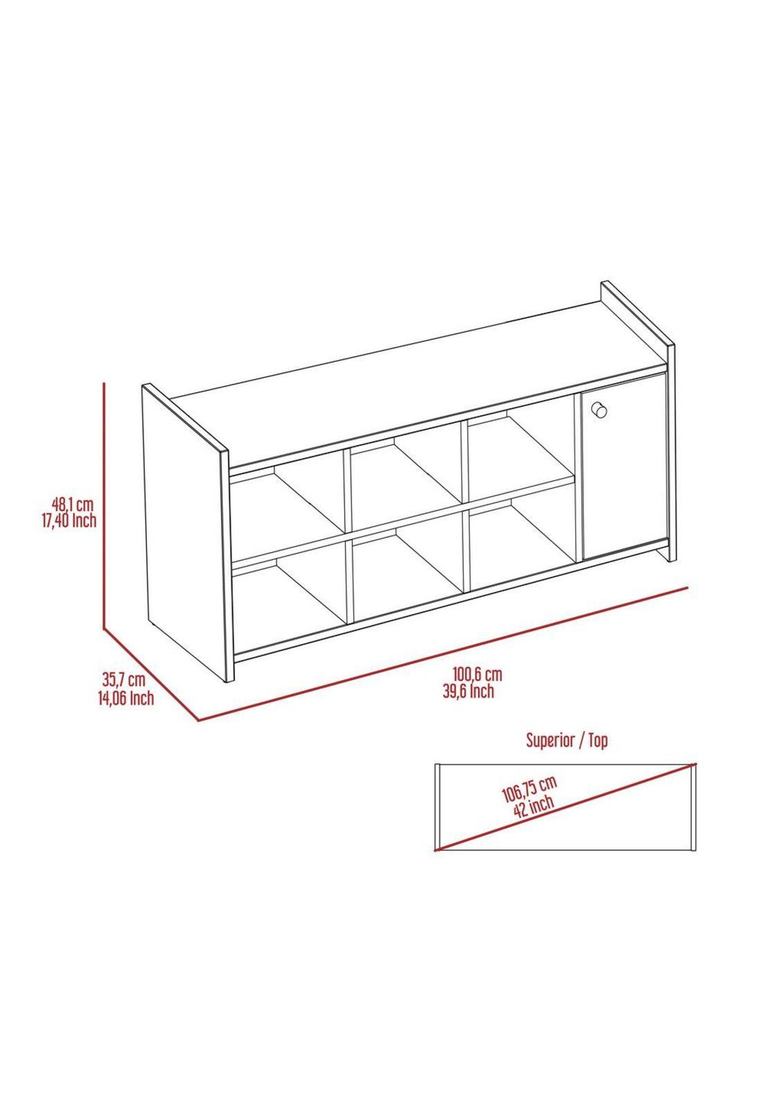 ZAPATERO RECIBIDOR Z-101-P 6 PARES - CARBÓN / GALES-2