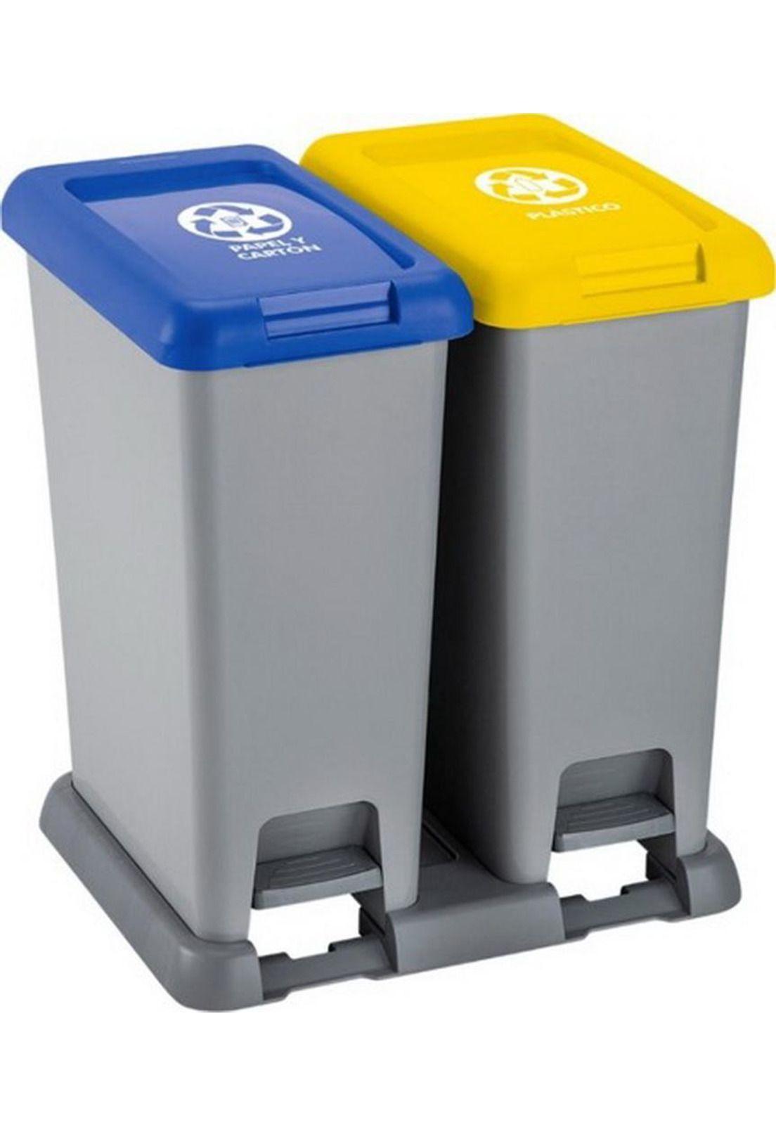 BASURERO 20LT 2 ENTRADAS CON PEDAL RIMAX-0