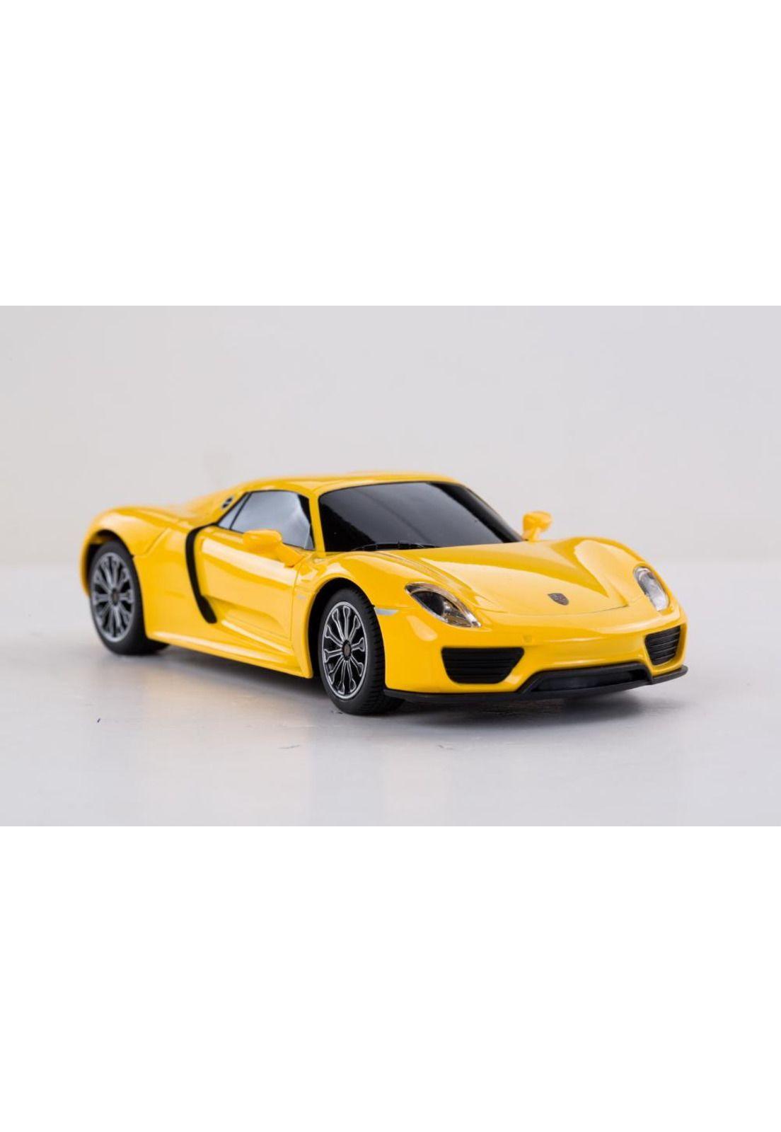 AUTO RADIOCONTROLADO ESCALA 1:24 PORSCHE SPYDER AMARILLO-1