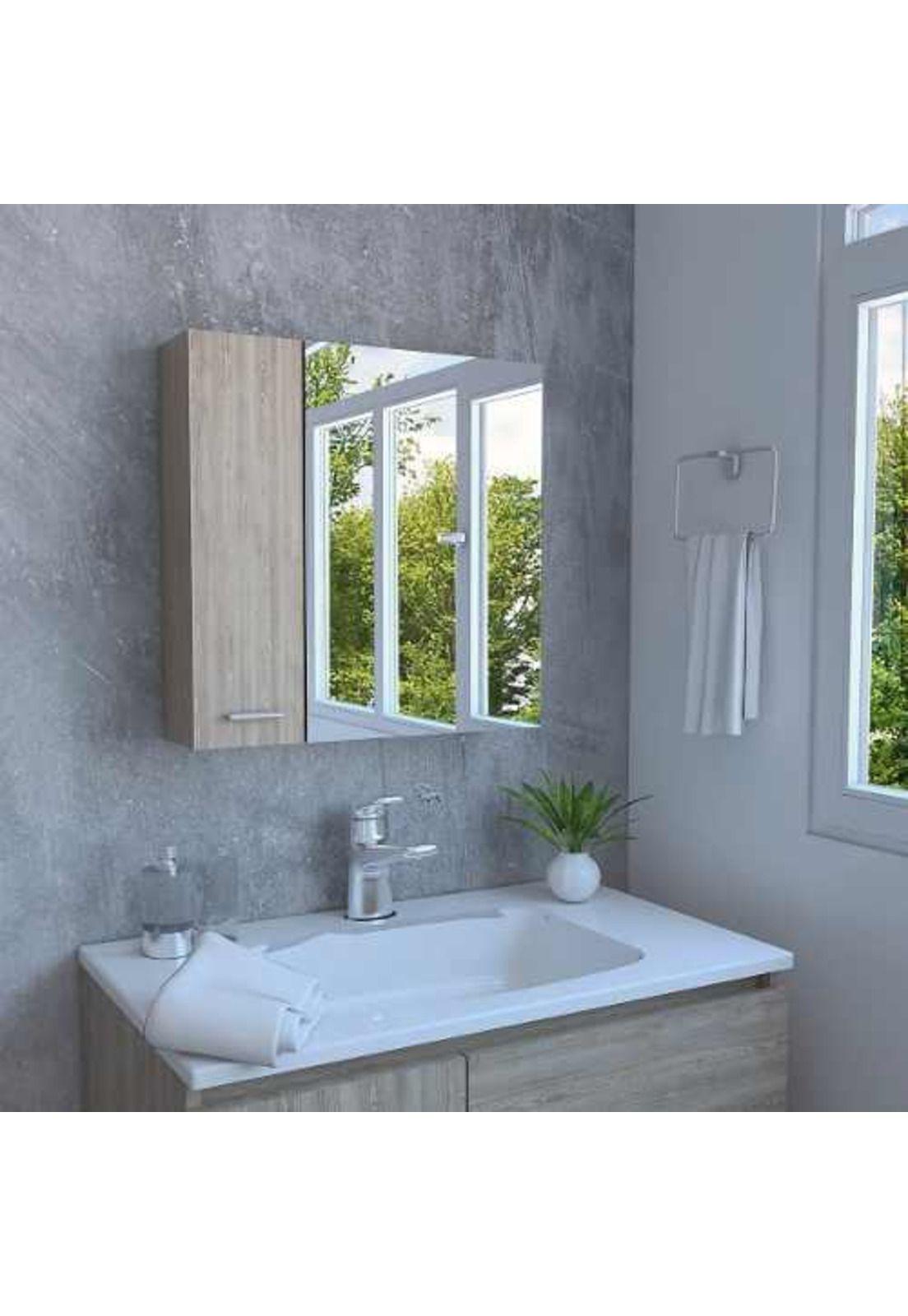 Botiquin espejo Miel 60x60x15cm. Tuhome-3