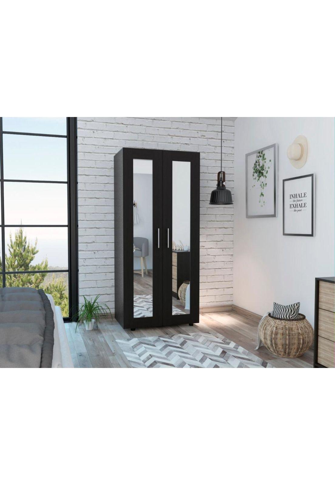 CLOSET Z-80 2 PUERTAS C/ESPEJOS - WENGUE-1