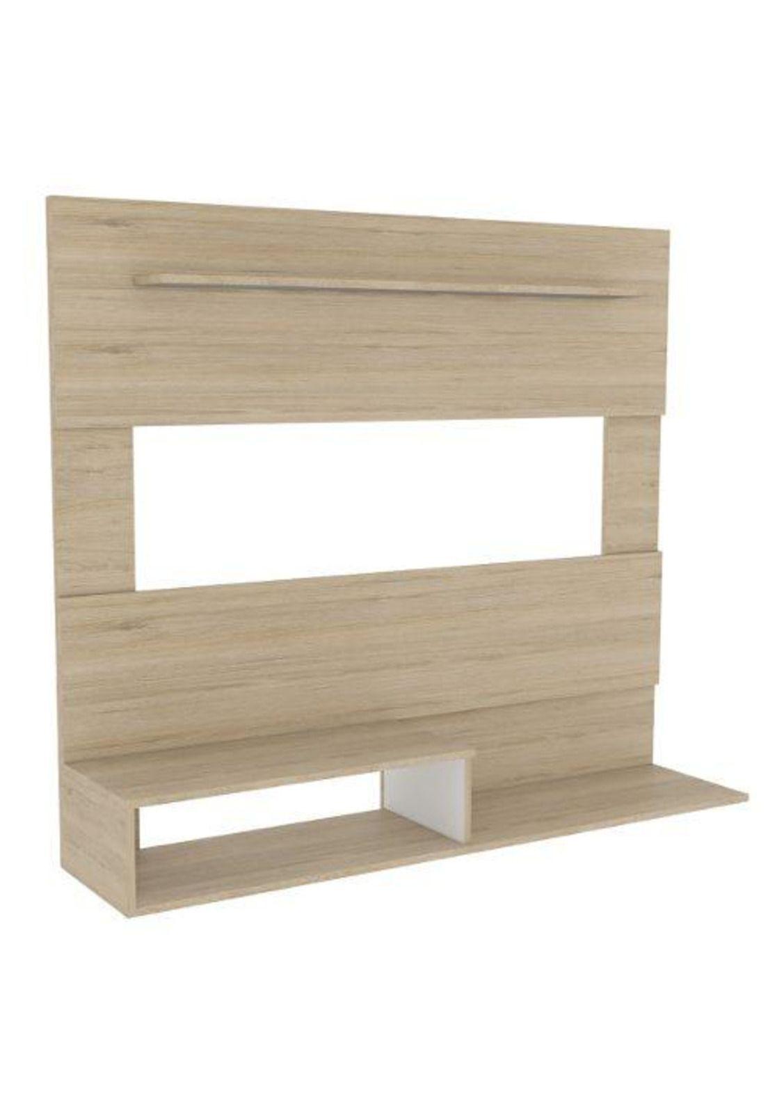 Panel Tv55  + Mesa de Arrimo -Rovere / Blanco. TuHome-3