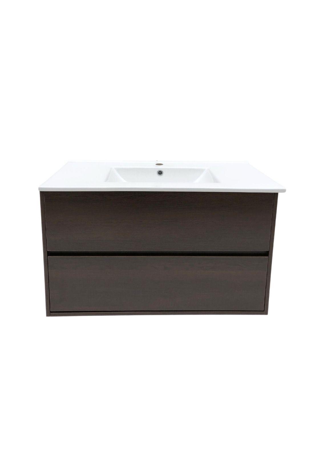 Vanitorio Aereo 75 Chocolate Mas Cubierta De Loza Magnolia-0