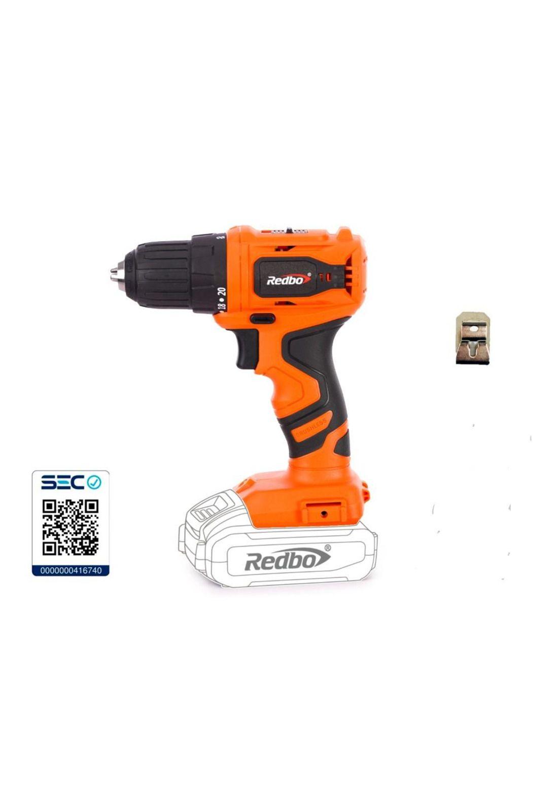 Taladro Inalámbrico Sin Carbones + Batería 2.0 Ah + Cargador Redbo-1