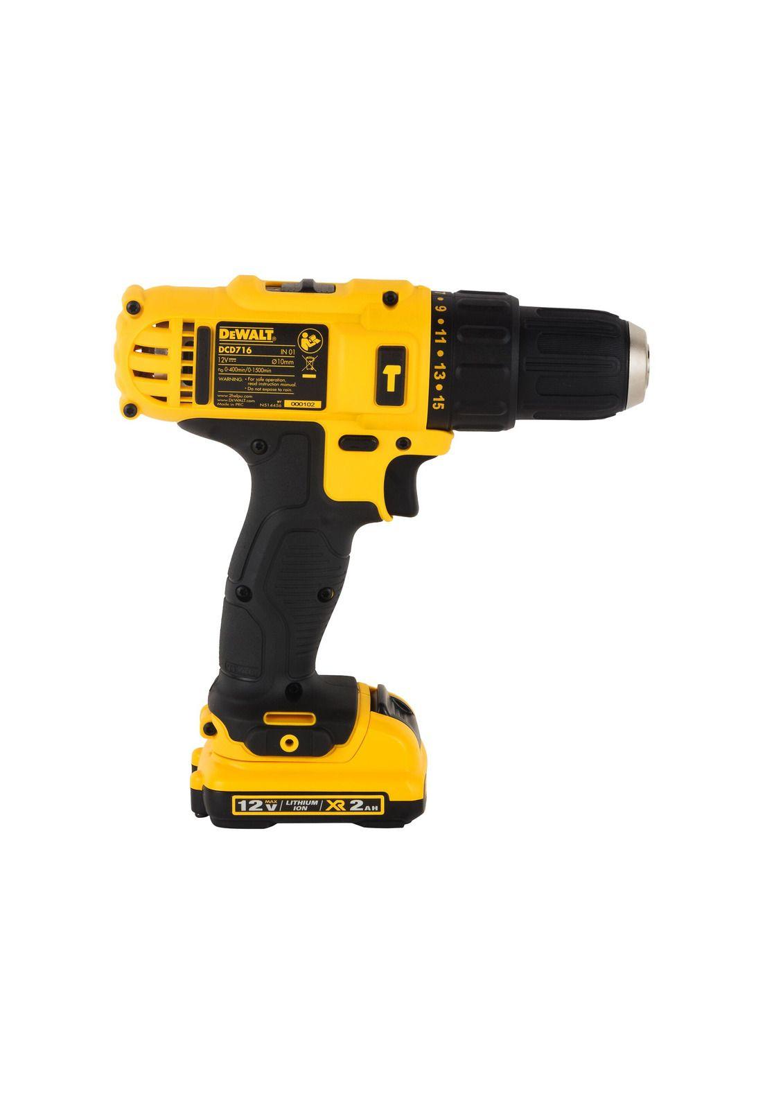 Taladro Percutor 12v + Set 37 Pzs Dewalt Dcd716d2-dw2163-3