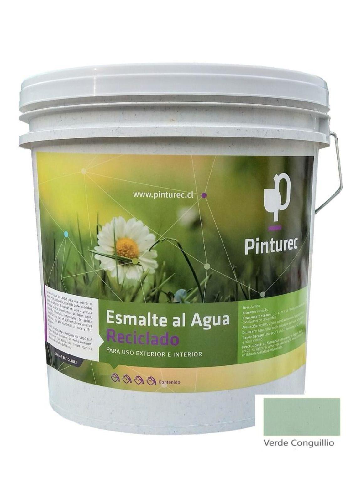 ESMALTE AL AGUA RECICLADO PINTUREC SATINADO VERDE CONGUILLÍO 4G-0