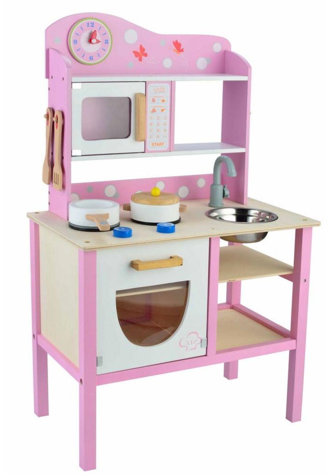 COCINA DE MADERA ROSA CON ACCESORIOS - GAMEPOWER-0