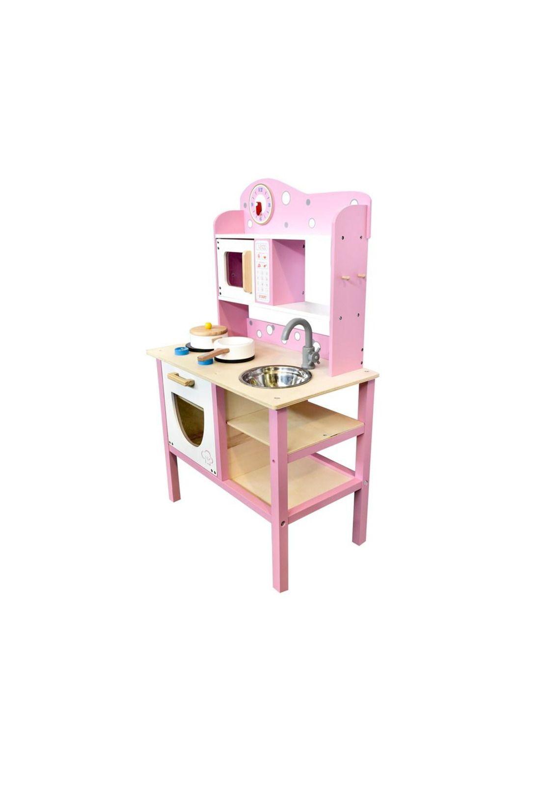 COCINA DE MADERA ROSA CON ACCESORIOS - GAMEPOWER-3