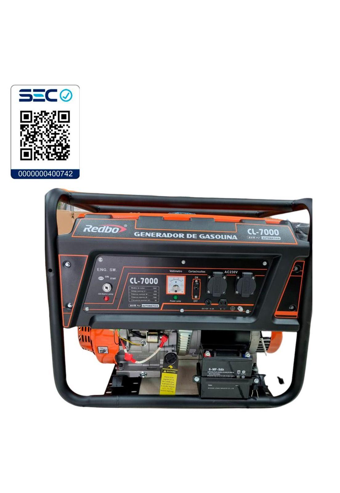 Generador Bencinero con Partida Eléctrica CL-7000 + Regalo Redbo-4