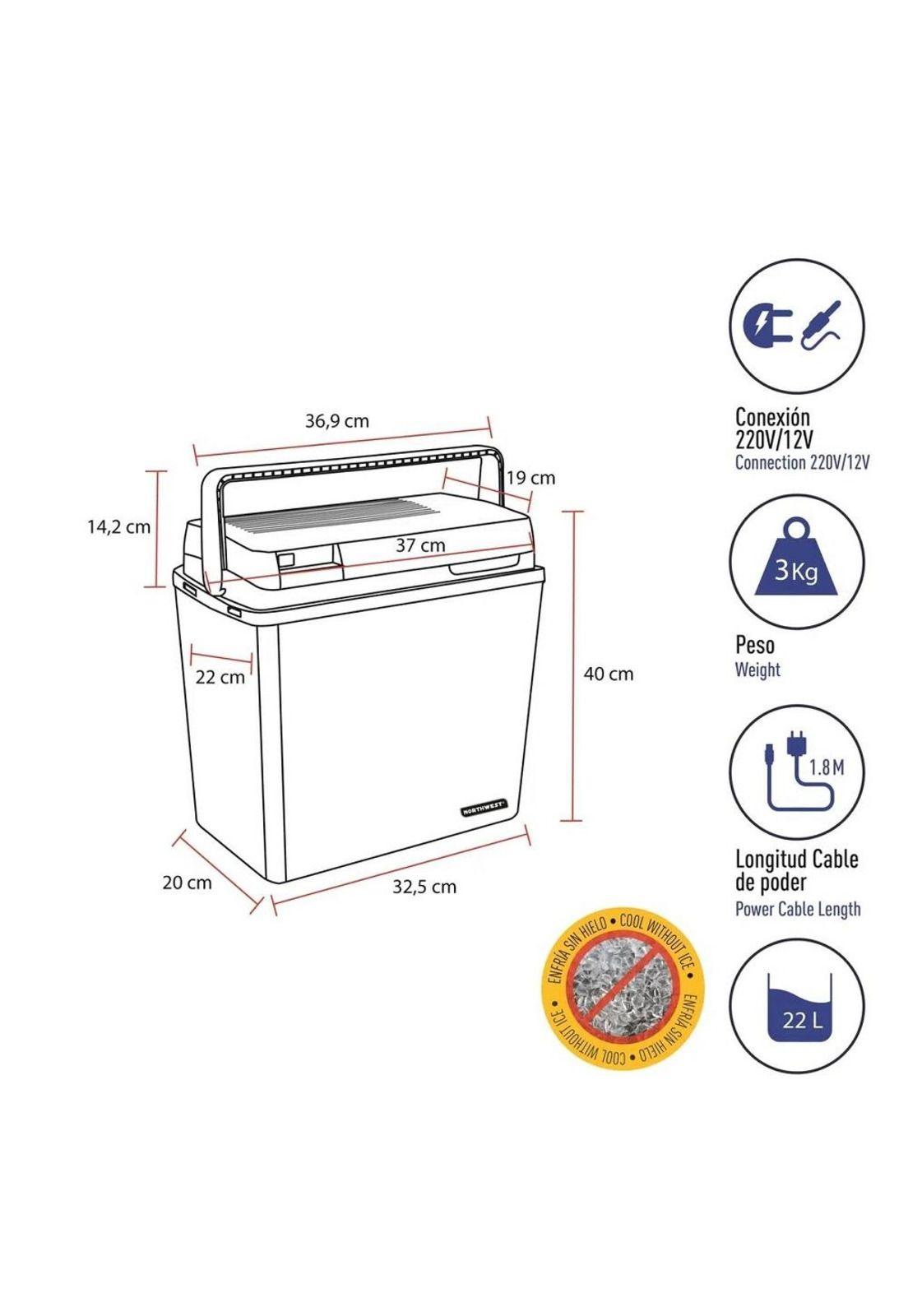 COOLER ELECTRICO 220V/12V 22 LITROS-4