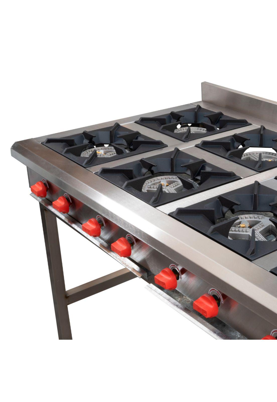 Anafe 8 Platos Inoxidable (Quemador 180mm)_GN Ticgas-1