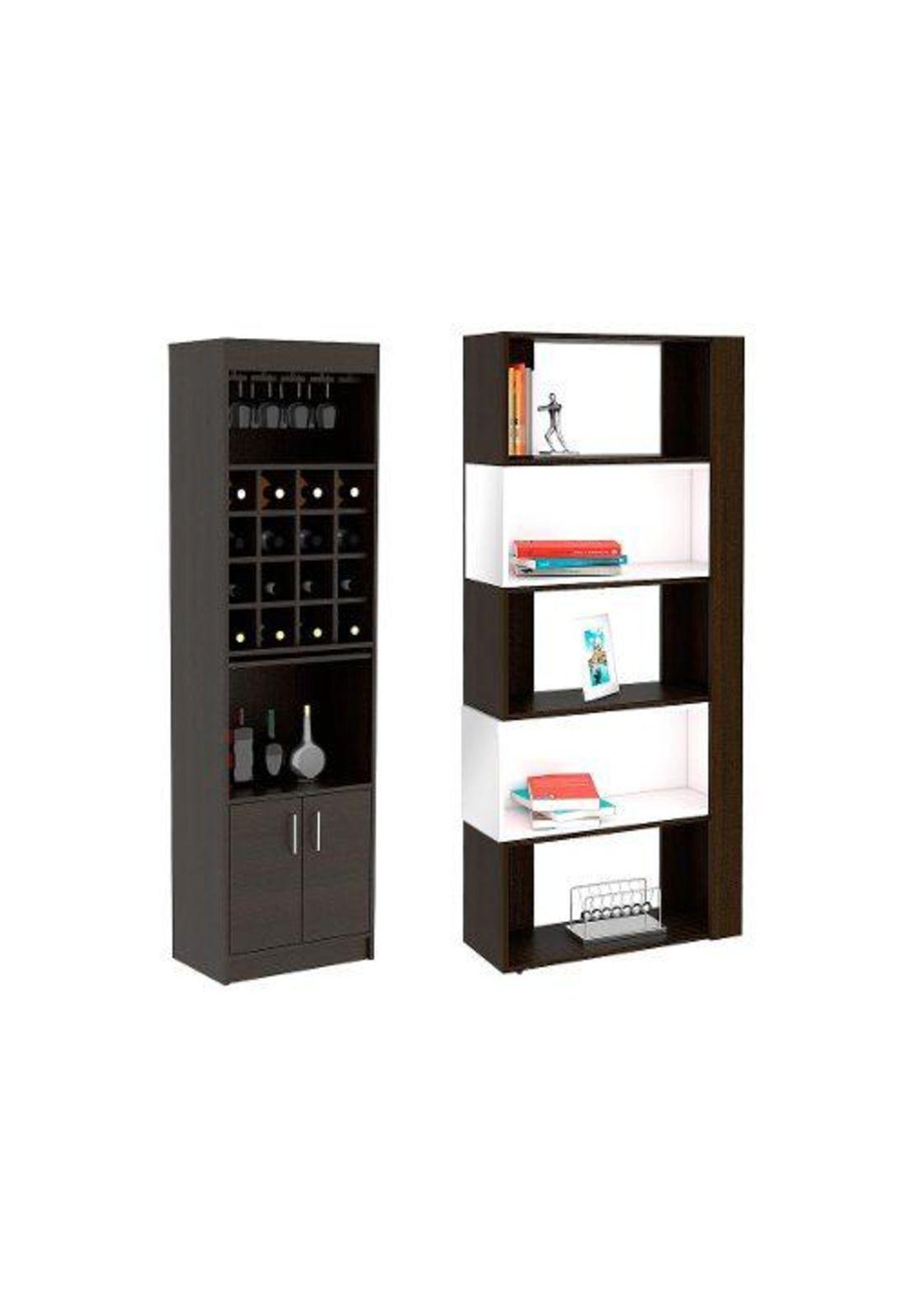 Set Bar Kava + Biblioteca Cubo C42-bei/w.-0