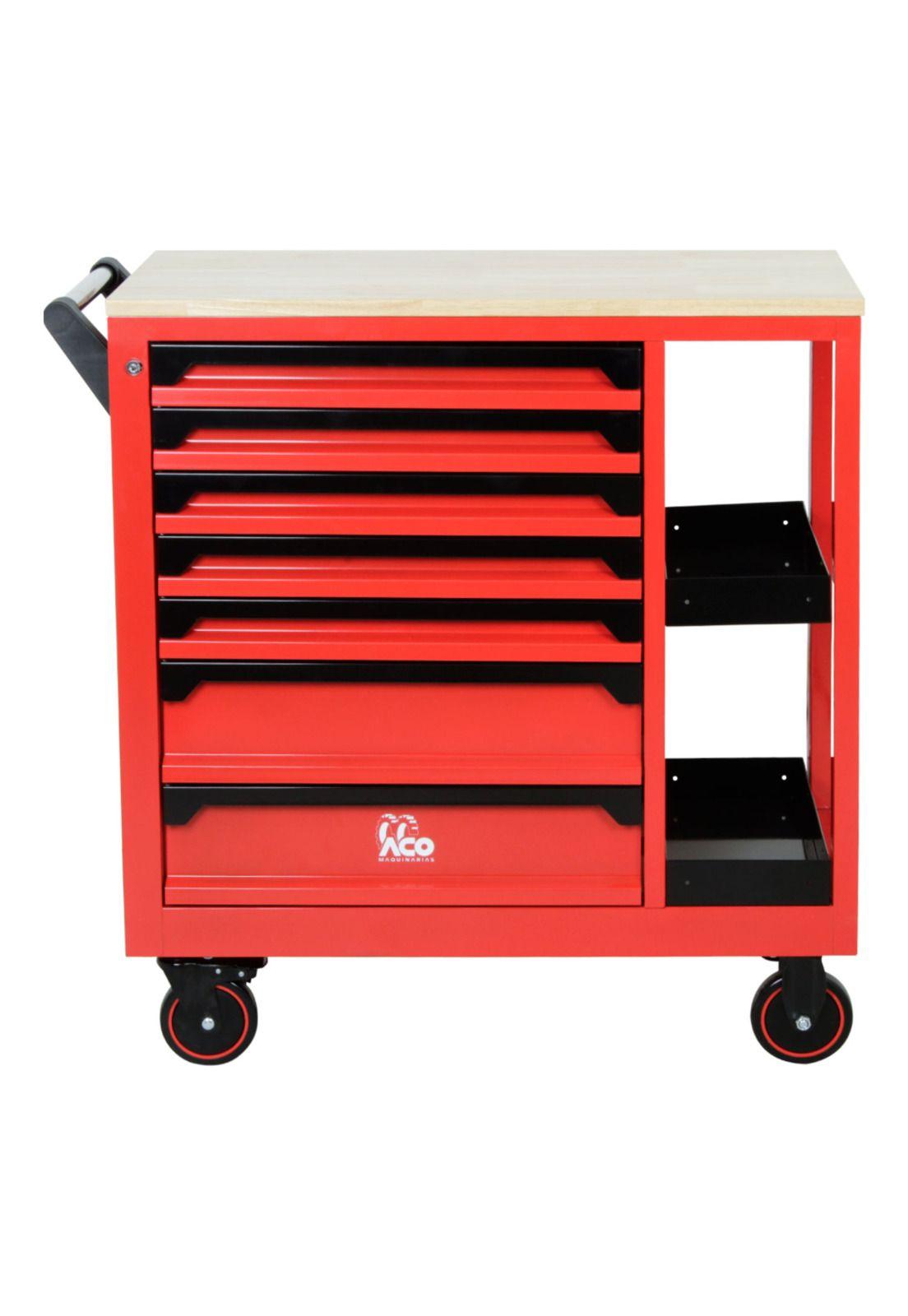 Carro De Herramientas 7 Cajones Con Base De Madera -1