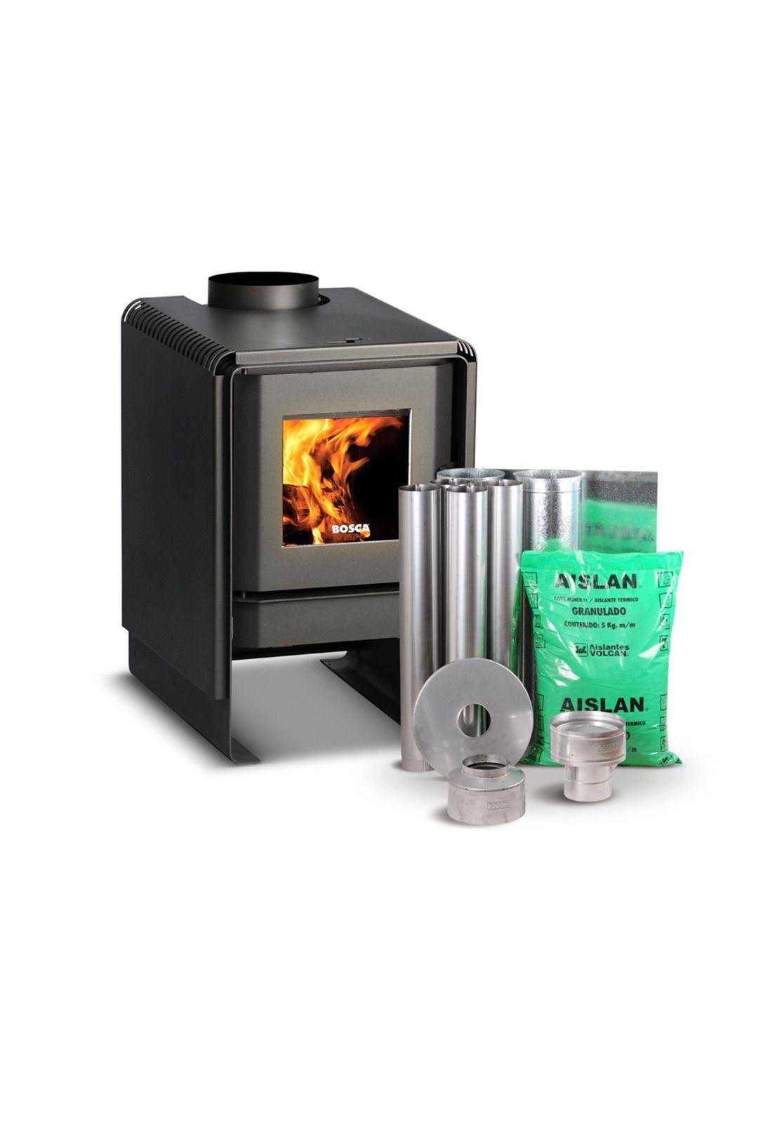 Pack Estufa a leña Eco 350 + kit de instalación Bosca-0