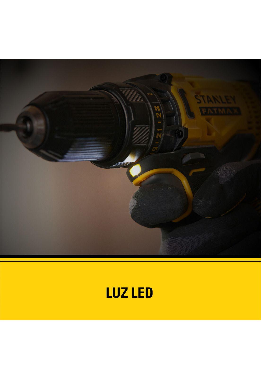 Kit Taladro Atornillador 20v + 2b + Cargador+ Maleta Stanley-4