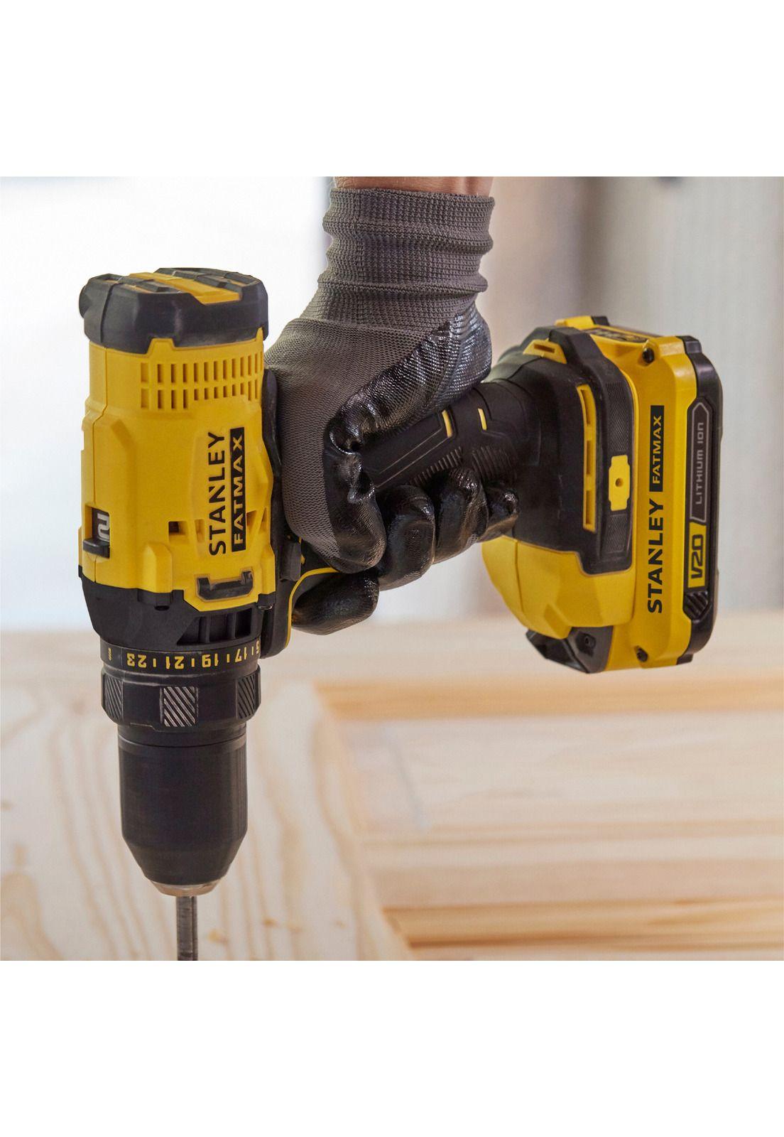 Kit Taladro Atornillador 20v + 2b + Cargador+ Maleta Stanley-7