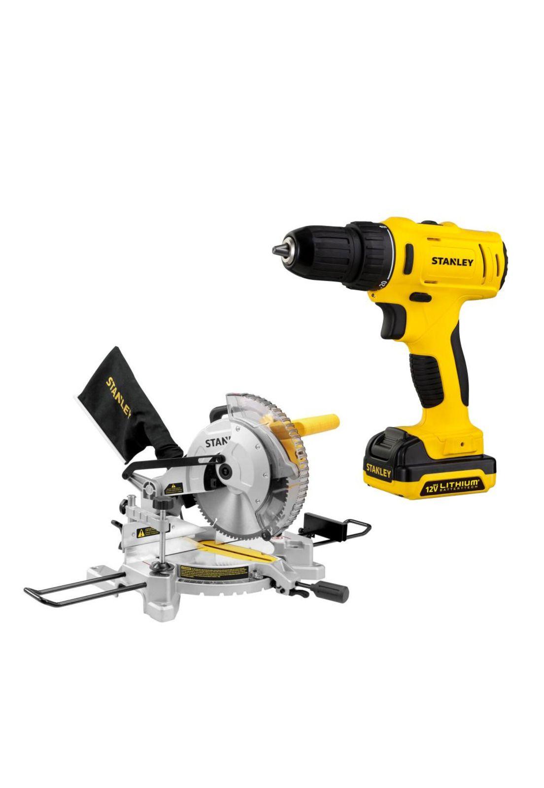 Sierra Ingleteadora 1650w + Taladro 12v + 1bat Stanley Sm16-promo-0