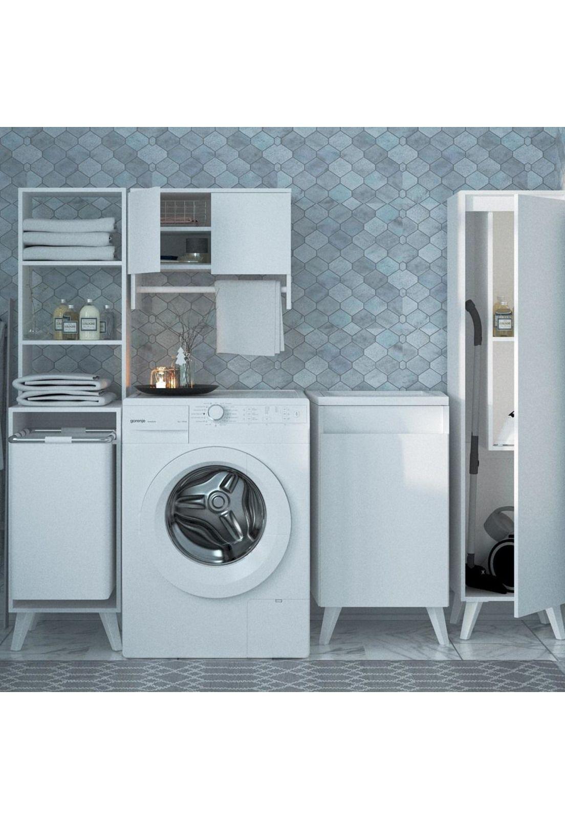 Mueble Para Lavarropa Soga 15L Bco  Silcosil-3