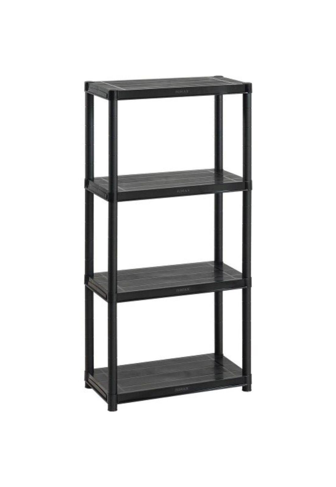 Estante Plastico 4 Niveles Negro Rimax.-0