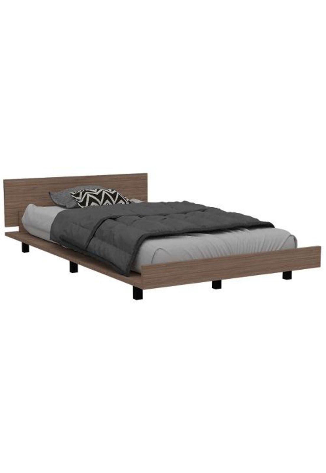 Cama 1,5 Plaza + Cómoda 3 Cajones Miel - Tuhome-3