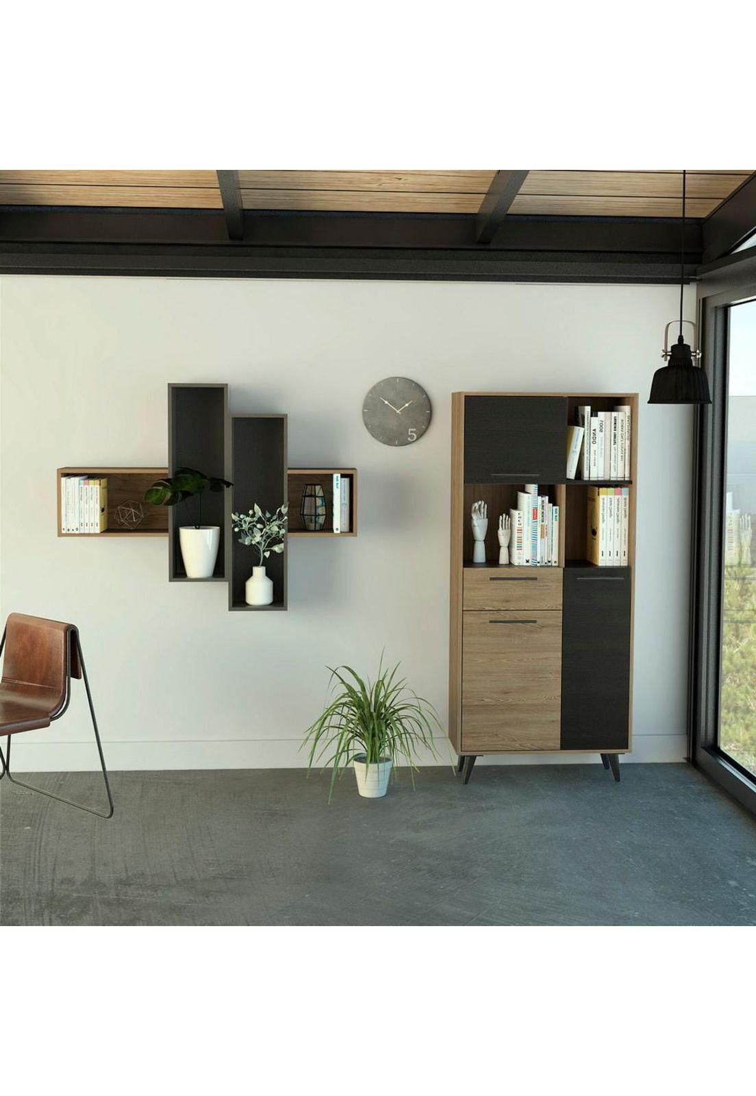 BIBLIOTECA + WALL 2A BIBAO - MIEL / WENGUE-0