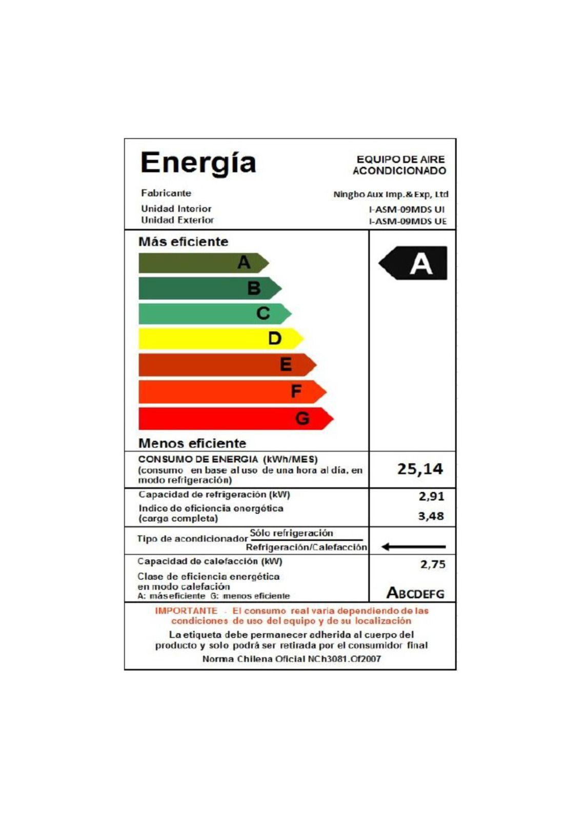 Aire Acondicionado Split Inverter 9000 I3-Asm09Mds Kendal-3