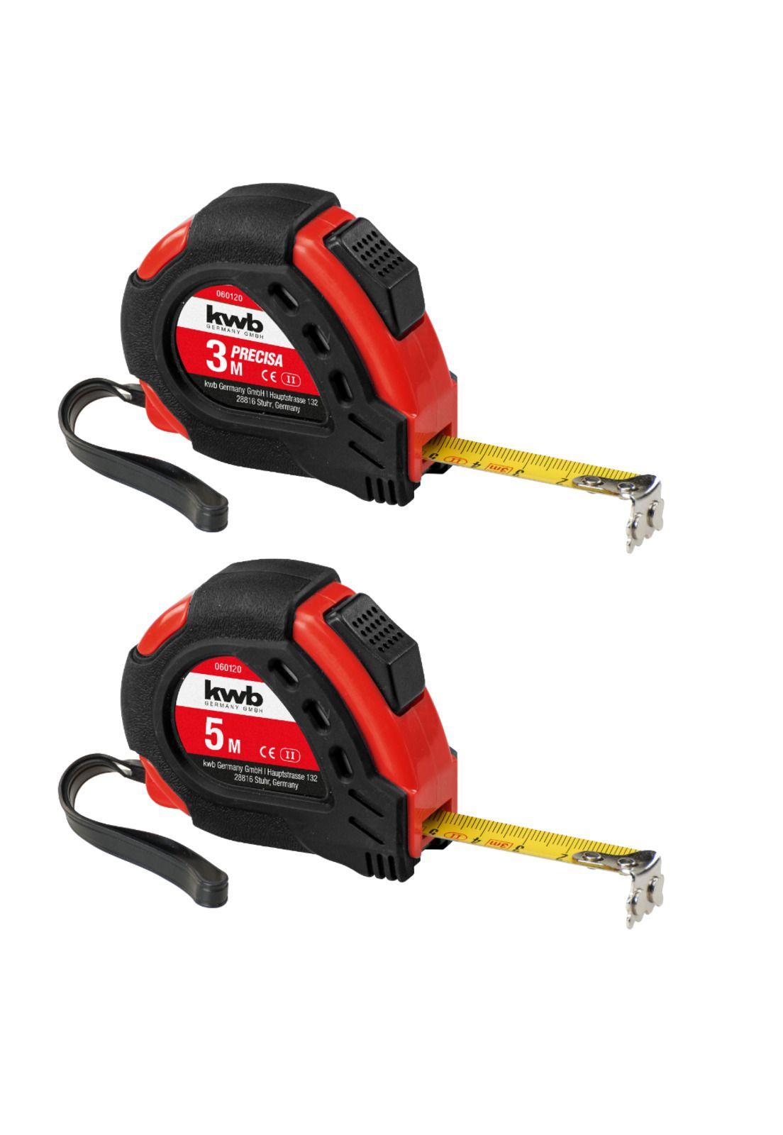 Cinta Metrica De Acero 3M Y 5M Bandmaß-Set 2 Tlg. 3+5 M Kwb-0