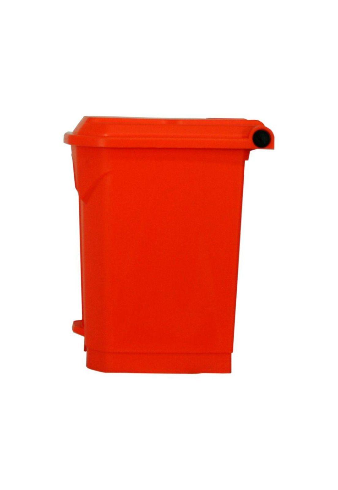 CONTENEDOR BASURA C 30 LTS. CON PEDAL ROJO QRUBBER-1