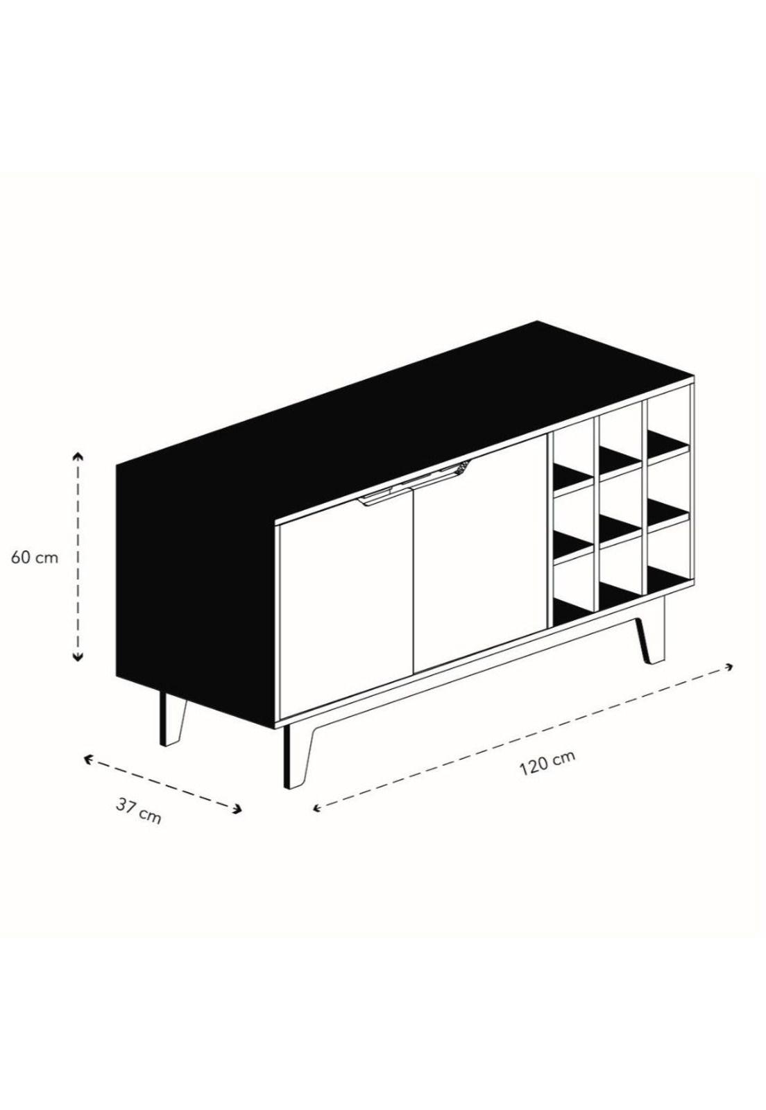 Rack Bar Kazan Carvalo/Blanco Mtv41M Mobikit-1