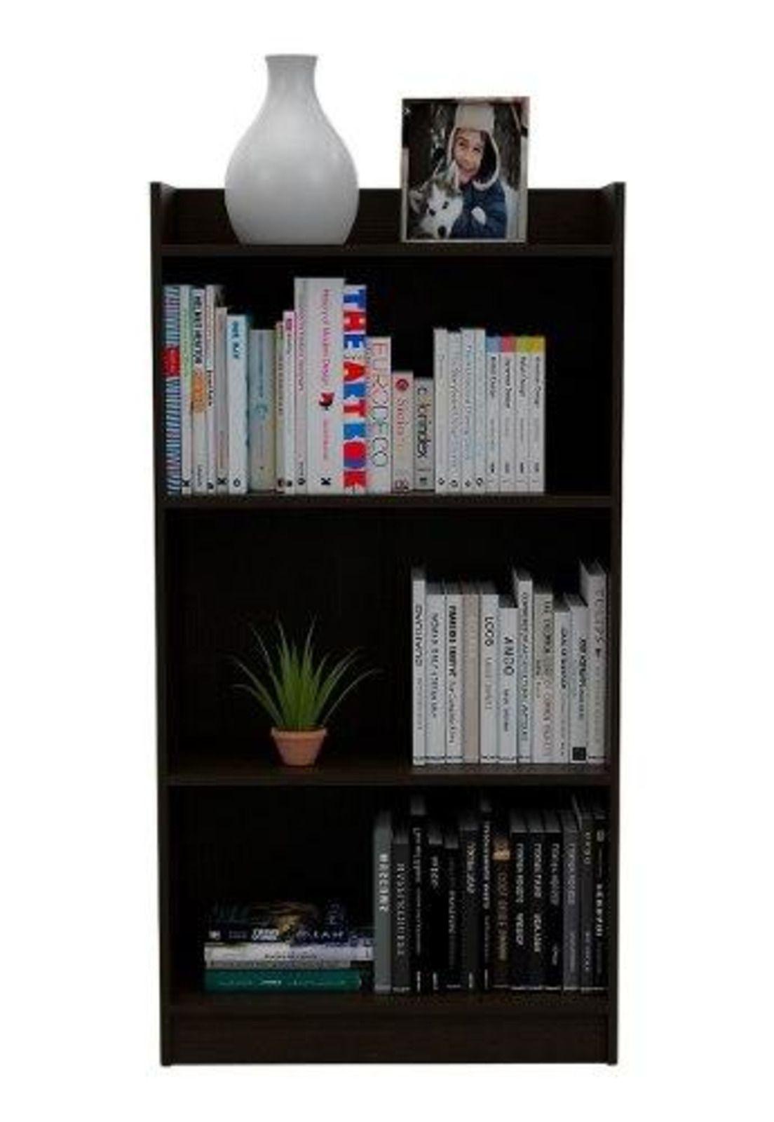 Biblioteca Office Wengue 120x63x30cm. Tuhome.-2