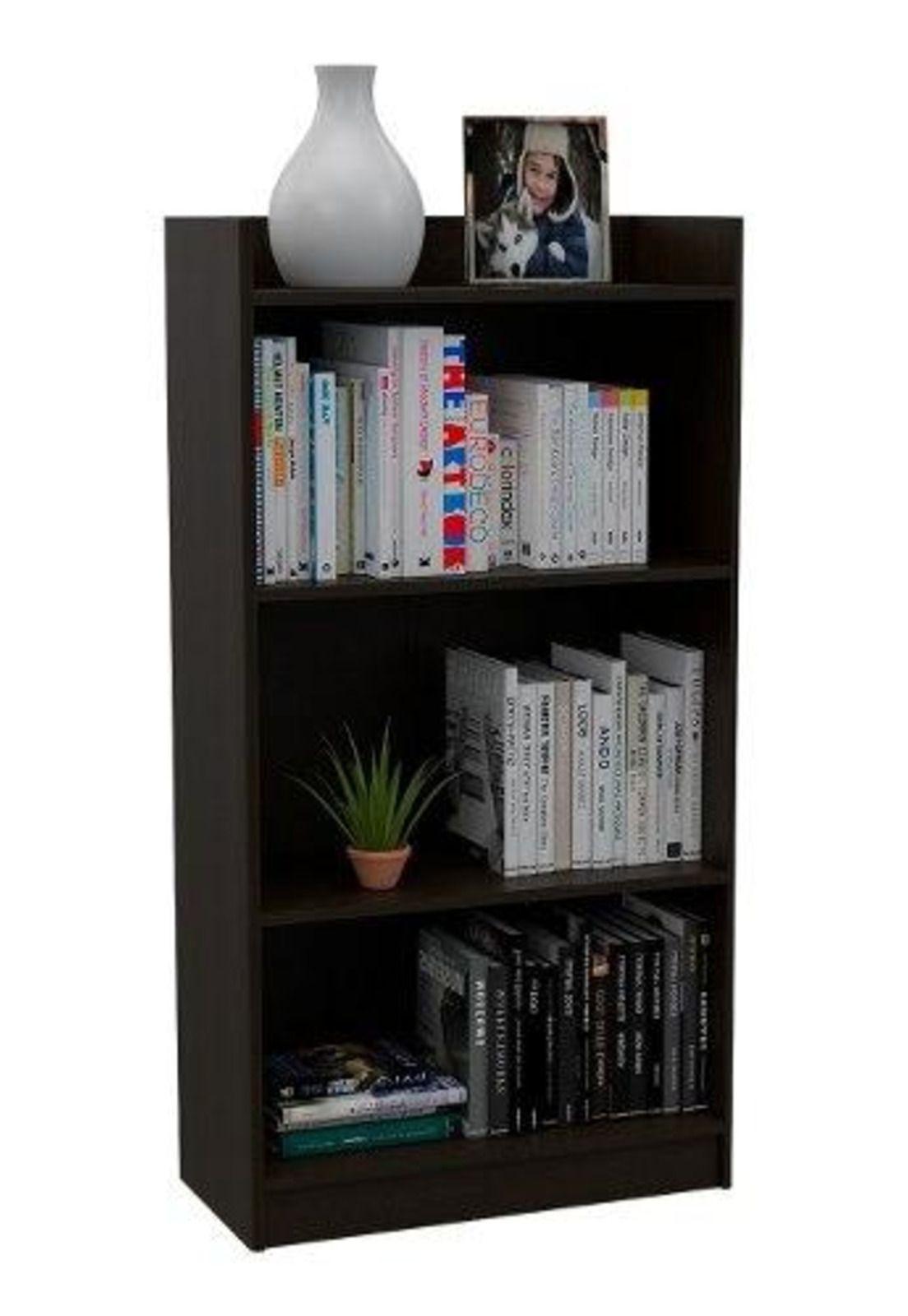 Biblioteca Office Wengue 120x63x30cm. Tuhome.-3