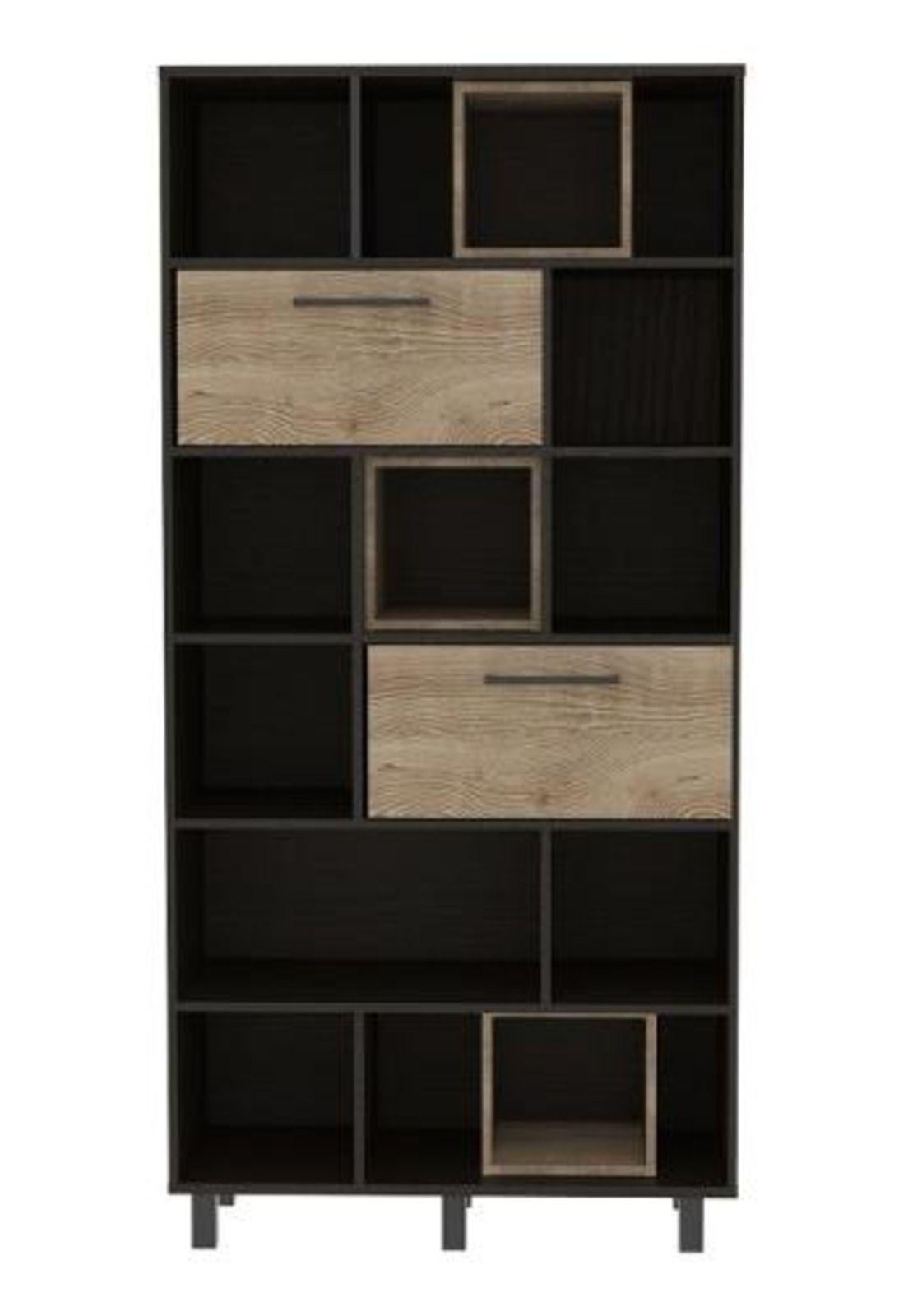 Biblioteca Wengue/miel 185x88x31cm. Tuhome-1