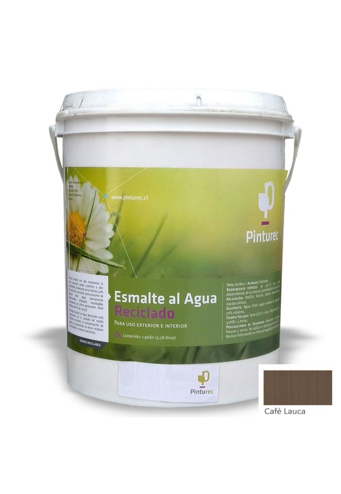 ESMALTE AL AGUA RECICLADO PINTUREC SATINADO CAFÉ LAUCA 1G-0