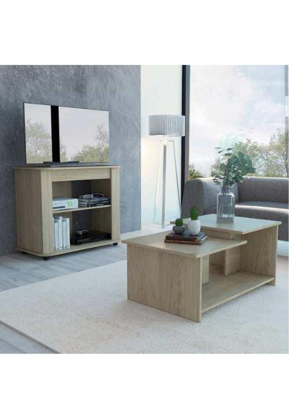 Rack TV 40 Mesa De Centro Rovere - Tuhome-2