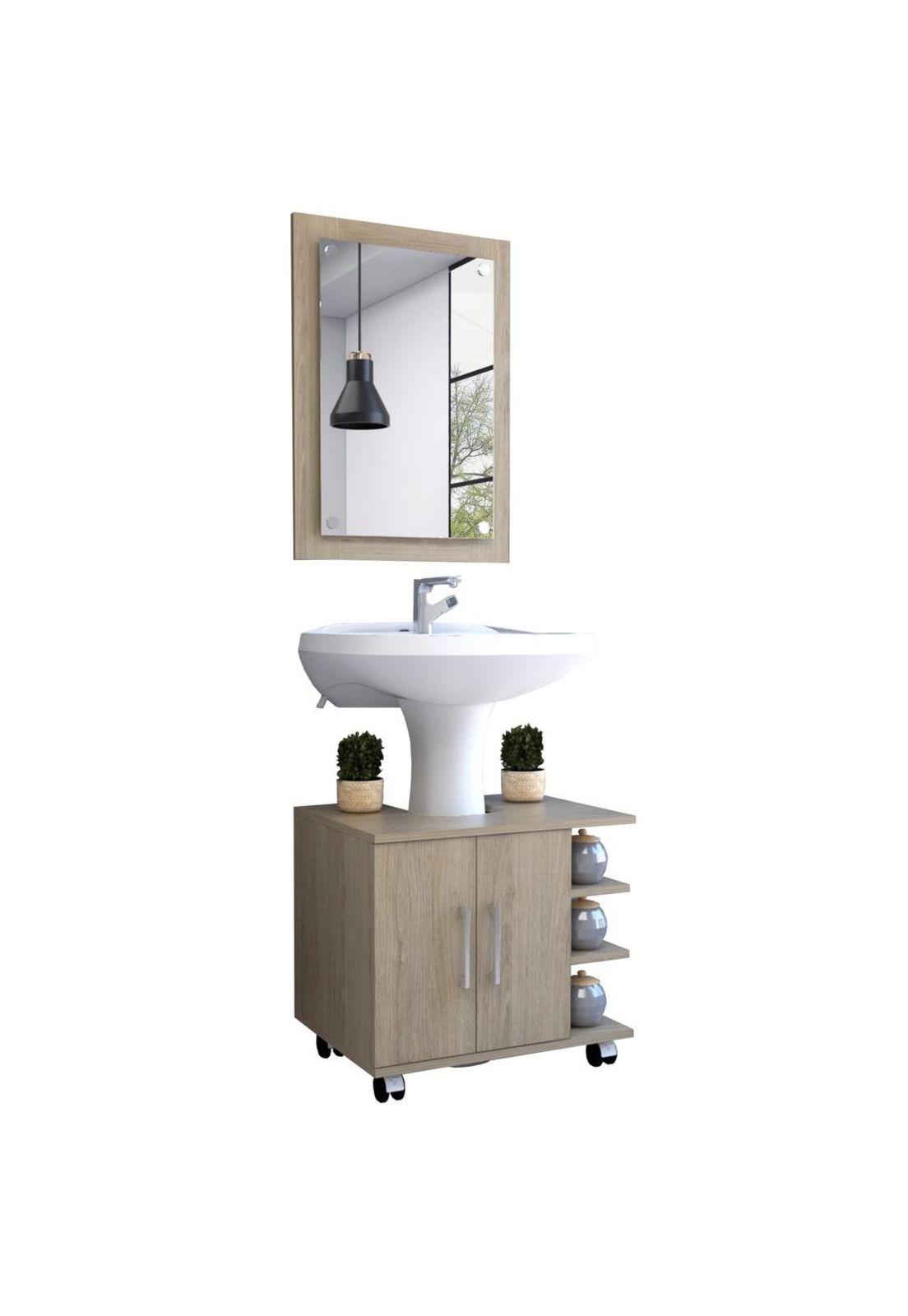 ESPEJO + OPTIMIZADOR LAVAMANOS BATH300 -  ROVERE / BLANCO-1